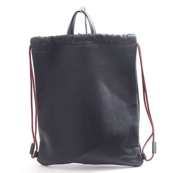 Gucci Drawstring Purse Backpack Leather Black - Picture 2 of 10